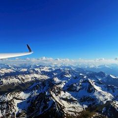 Flugwegposition um 16:38:28: Aufgenommen in der Nähe von Gemeinde Fieberbrunn, 6391 Fieberbrunn, Österreich in 2480 Meter